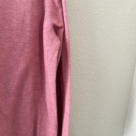 LOFT Pink Women's Sweater Buttons on Shoulder Long Sleeve Size XL - Picture 4 of 6